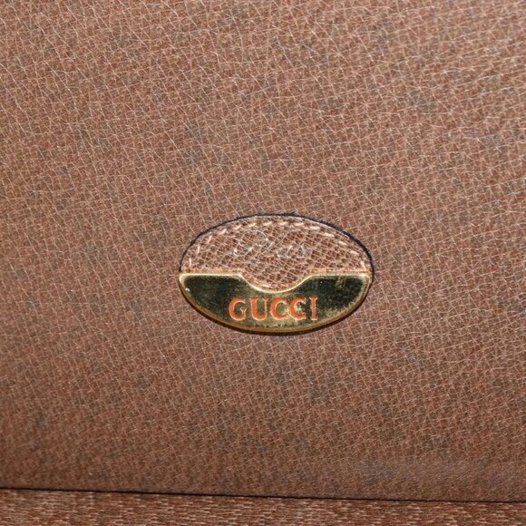 GUCCI GG Plus Supreme Attache Case PVC Beige Gold Auth 146488 - Picture 12 of 16